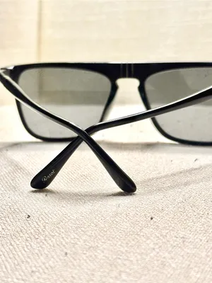 Persol PO3225S 95/31 Black Rectangle Sunglasses Handmade in Italy thumbnail 5