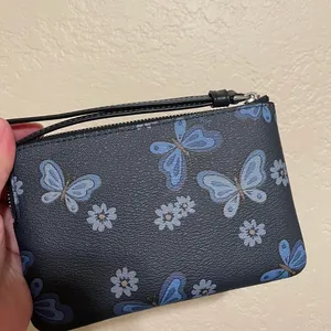 Coach Butterfly Print Corner Zip Wristlet thumbnail 5