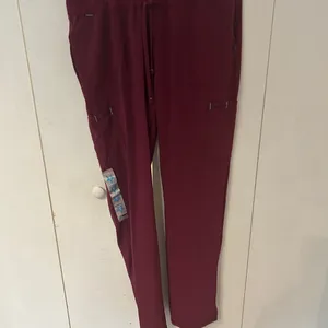 Scrubstar Women's Burgundy Scrub Pants plenty of pockets NWT SIZE small thumbnail 2