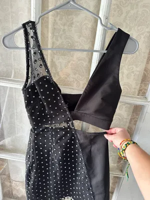 H:ours Laeticia Mini Dress in Silver Dots XXS thumbnail 6