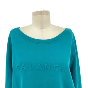 Balance‎ Athletica The Essence Cropped Sweatshirt Marine Teal Size Medium thumbnail 4
