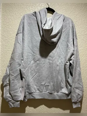 ALO Yoga NWT Accolade Full Zip Hoodie Athletic Heather Grey Relaxed Fit Size L thumbnail 5
