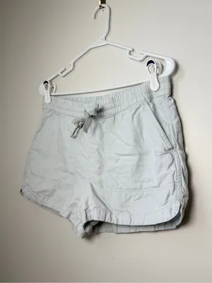 J. Crew Linen Shorts in Light Blue with Drawstring Size Small thumbnail 2