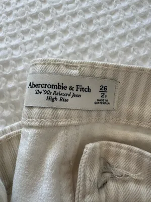 Abercrombie White/Cream Stripe Pants thumbnail 4