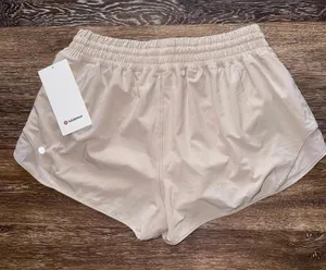 Lululemon Hotty Hot Shorts High Rise 2.5” Lined Mojave Tan Size 12 NWT thumbnail 1