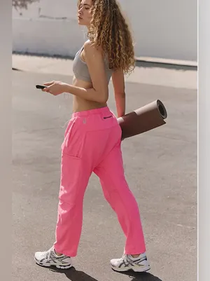 Free people movement, hot shot pants cotton candy pink NWT! $60 thumbnail 2