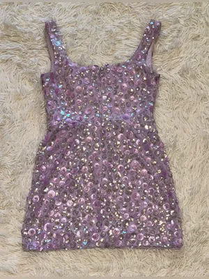 NEW Dress The Population Moxie Floral Sequins Embellished Minidress Sz M thumbnail 6