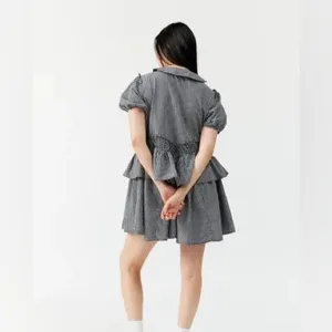 Urban Outfitters Claire Ruffled Babydoll Mini Dress size Medium thumbnail 2