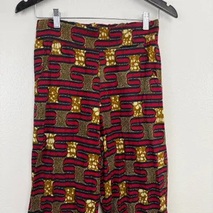 Ray Darten Pants Womens Small Multicolor Geometric African Wax Print High Waist thumbnail 2
