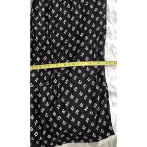 AUW As U Wish Babydoll Smocked Floral Black White Midi Dress Size XL Jumpsuit thumbnail 9