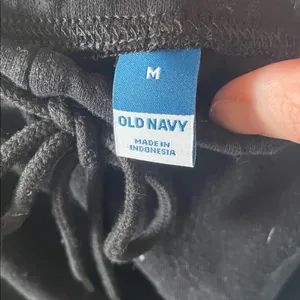 NWT Old Navy Wide Leg Sweatpants Black Jack Lounge Athleisure Comfy Joggers - M thumbnail 4