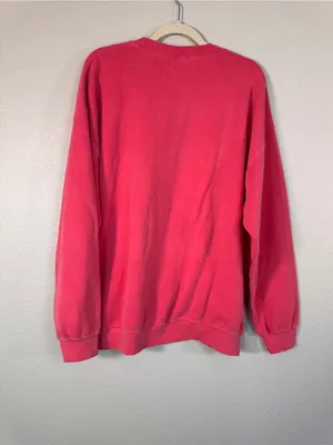 Anthropologie Pink 1995 Crewneck Sweatshirt Womens M Oversized Casual Athlesuire thumbnail 5
