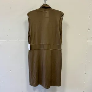 Calvin Klein Taupe Sleeveless Shawl Collar Sweater Dress CD2W1QAP XL thumbnail 2
