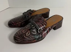 Patricia Nash Leather Slip On Mules Womens Size 6 thumbnail 1