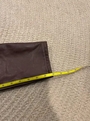 Abercrombie faux leather XXS brown pants thumbnail 7