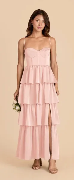 Birdy Grey Blush Tiered Maxi Dress thumbnail 1