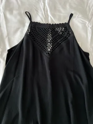 Black Crochet Detail Tank Top thumbnail 2