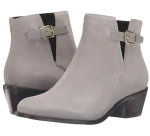 Cole Haan Wilette grey buckle strap ankle booties thumbnail 1