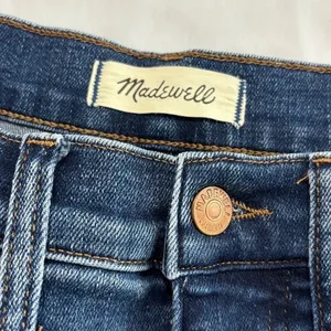 Madewell Stovepipe High Rise Straight‎ Leg Jeans Blue Denim 28T thumbnail 2