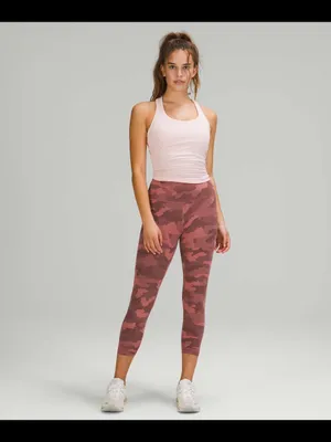 Lululemon Wunder Train High-Rise Crop 23"Heritage 365 Camo Brier Rose Multi thumbnail 3