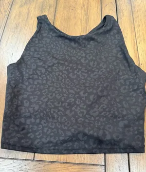 Jessica Simpson Black Leopard Print Active bra M thumbnail 1