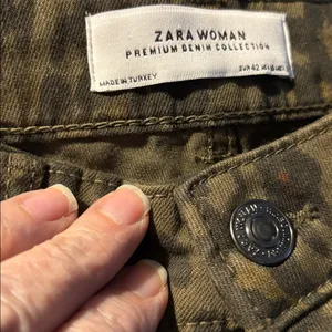 Zara High Waisted Leopard Print Slim Fit Skinny Leg Ankle Jean 10X27 Mob Life thumbnail 9