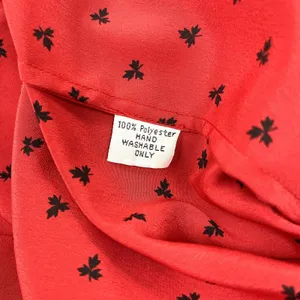 Vintage Adolfo‎ Saks Fifth Avenue Dress Maple Leaf Print Bow Secretary Mod S/M thumbnail 11