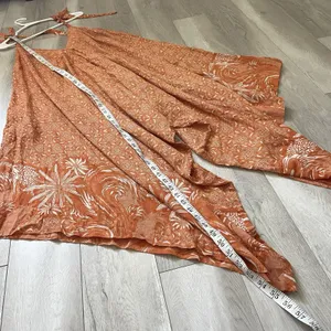 Free People Jumpsuit printed tie strap sleeveless harem womens Orange (medium) thumbnail 5