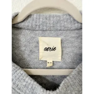 Aerie Gray Oversized Soft Knit Crewneck Sweater Women’s Medium thumbnail 4