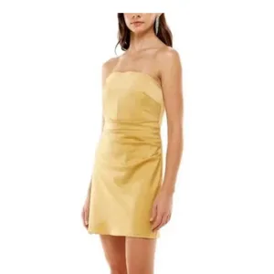 WAYF x Emma Rose Kenny Strapless Gold Minidress Size Small thumbnail 5