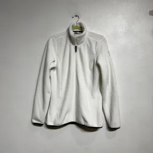 Helly Hansen White Fleece Quarter Zip Pullover Sz M thumbnail 2