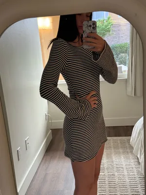 Striped Princess Polly Mini Dress thumbnail 4