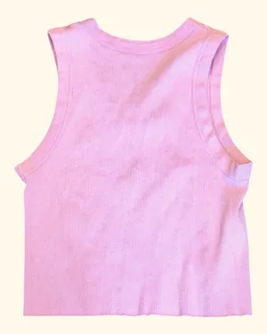 Brandy Melville Connor Tank Top Cropped Ribbed Pink S M thumbnail 3