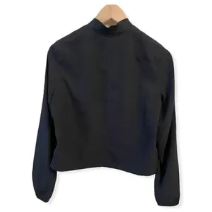 H&M Divided Black Minimalist Festival Bohemian Cropped Womens Jacket SZ 4 thumbnail 2