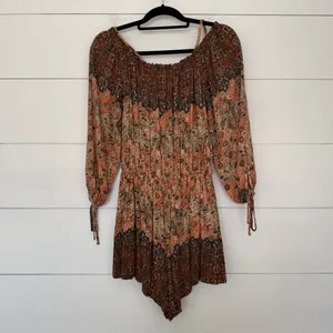 Free People Women’s Medium So Divine Romper Paisley Romper thumbnail 5