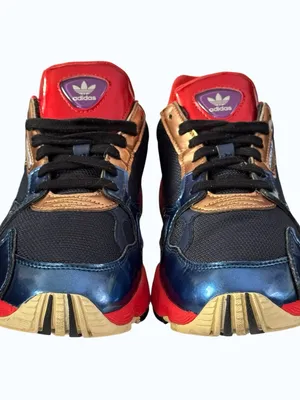 Adidas Originals Falcon Collegiate Navy Blue Red Sneakers Women’s Size 8 thumbnail 10