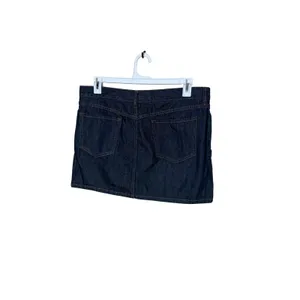 Old Navy Y2K Dark Wash Denim Mini Skirt‎ Size 12 Indigo Blue Cotton thumbnail 6