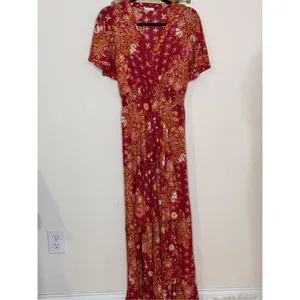 Poupette St. Barth Pink Floral Maxi Dress S thumbnail 2