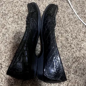 Naturalizer‎ Loafers Black Croc Flats womens 7.5 Slip On shoes Northall thumbnail 4