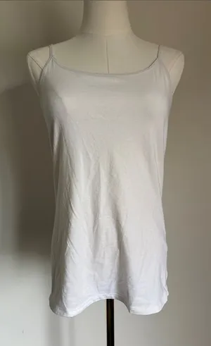 Motherhood Maternity White Slim-Strap Scoop Neck Camisole thumbnail 1