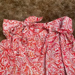 Talbots Pink & White Paisley Paperbag Tie-Waist Pull-On Shorts High Waist Summer thumbnail 4