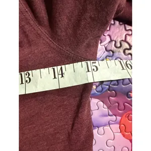 Lululemon Long‎ Sleeve Scoop Neck Shirt Burgundy Heathered Size Unknown Athletic thumbnail 5