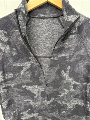Lululemon Outrun the Elements 1/2 Zip Pullover Long Sleeve Top Blue Black Camo thumbnail 6