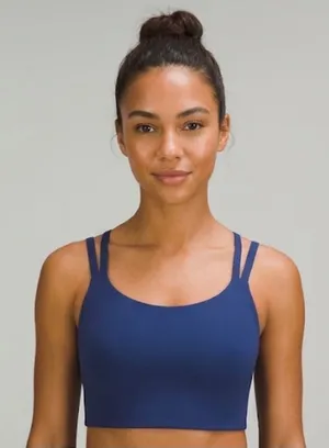 OFFLINE Aerie Real Me Hold Up Strappy Athletic Performance Sports Bra Navy M DD thumbnail 1