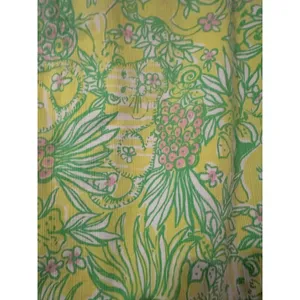 Lilly Pulitzer Size 2 Crazy Cat‎ House Print Cotton Mini Skirt with Crochet Trim thumbnail 5