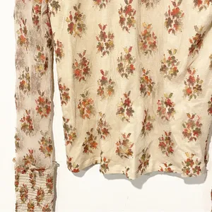 Free People Size Small Sweet Dreams Mesh Floral‎ illusion High Neck Top thumbnail 4