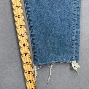 MOTHER High Waisted Looker Ankle Fray Jeans Thrilling Shots Distressed Blue 29 thumbnail 8