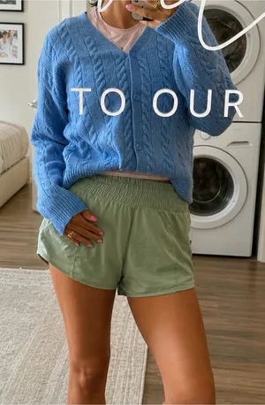 Art Class Blue Cable Knit Button Up Cardigan thumbnail 1
