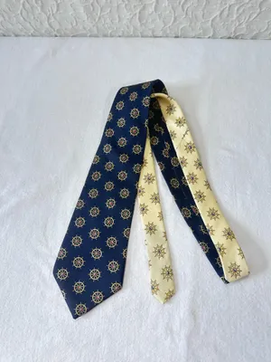 Tommy Hilfiger Man's Silk Tie Blue Nautical Designer Classic Cravat thumbnail 3