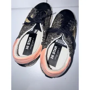 GOLDEN GOOSE Hi Star Glitter Star Black Pink Gold White‎ Women's Sneakers Sz 38 thumbnail 5